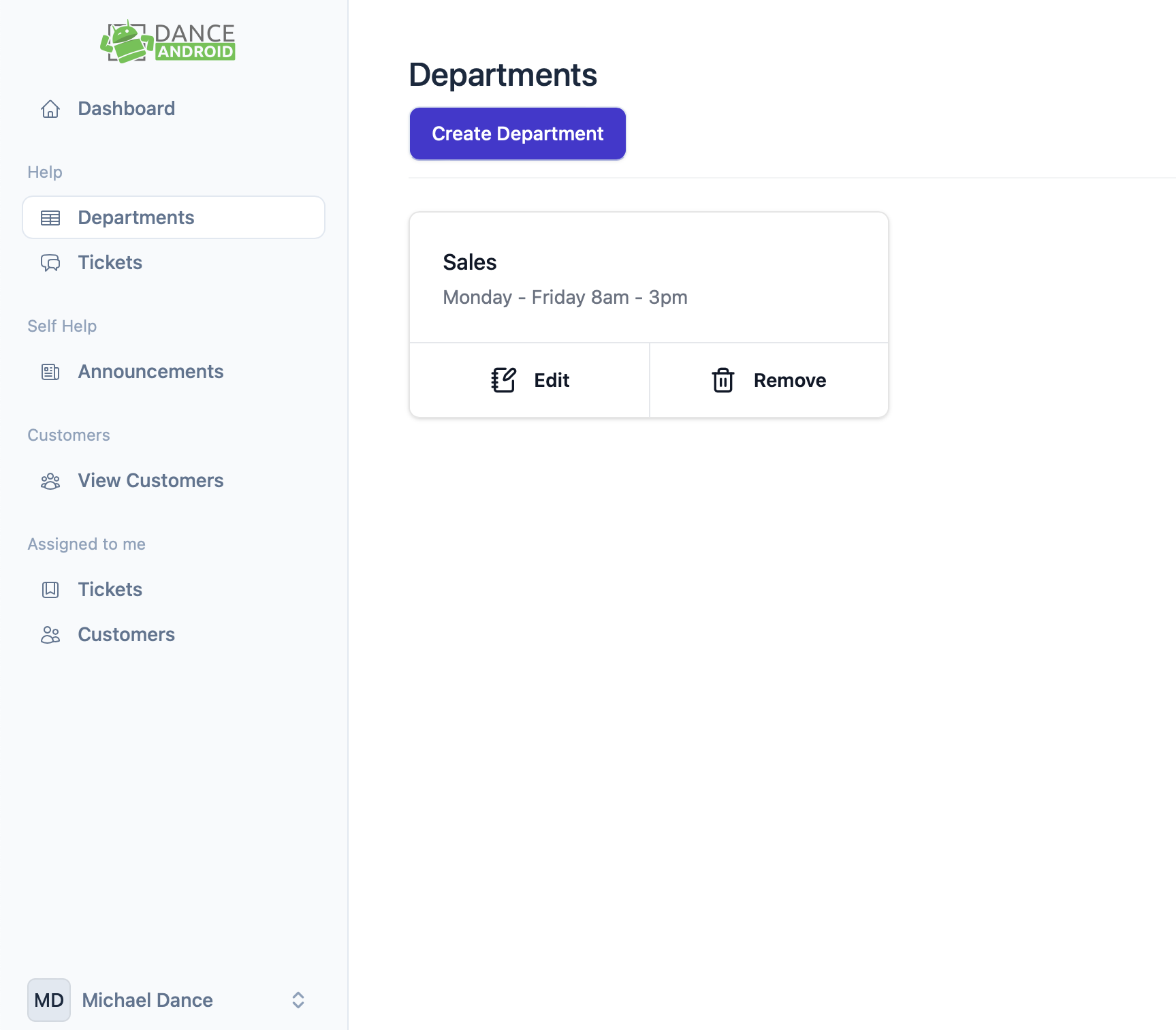 Branding page